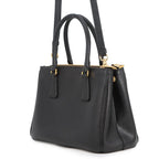 Prada Galleria Saffiano Leather 2-Way Shoulder Bag Black — view 2