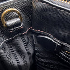 Prada Galleria Saffiano Leather 2-Way Shoulder Bag Black — view 8