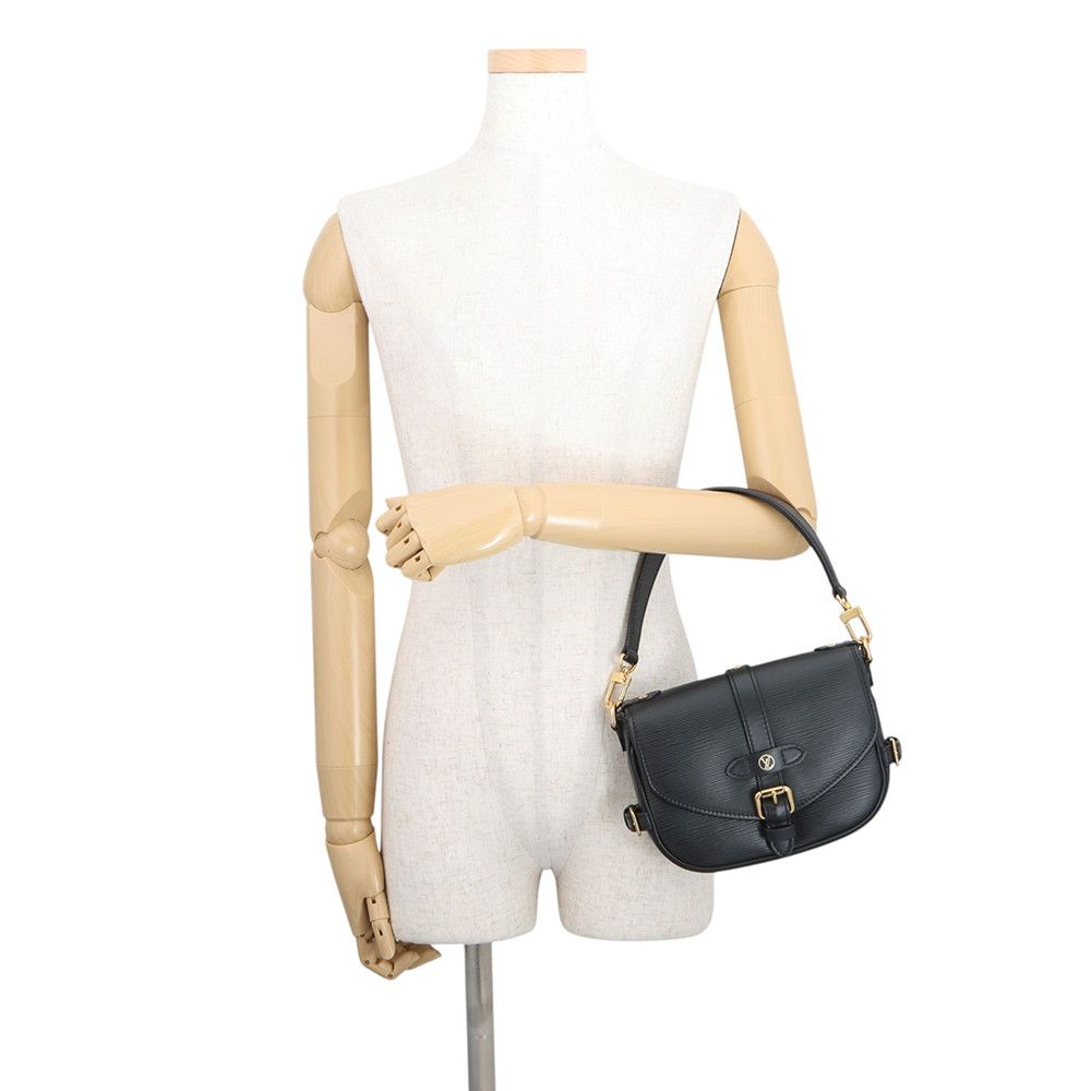 Louis Vuitton Epi Saumur BB 2-Way Shoulder Bag Black — view 4