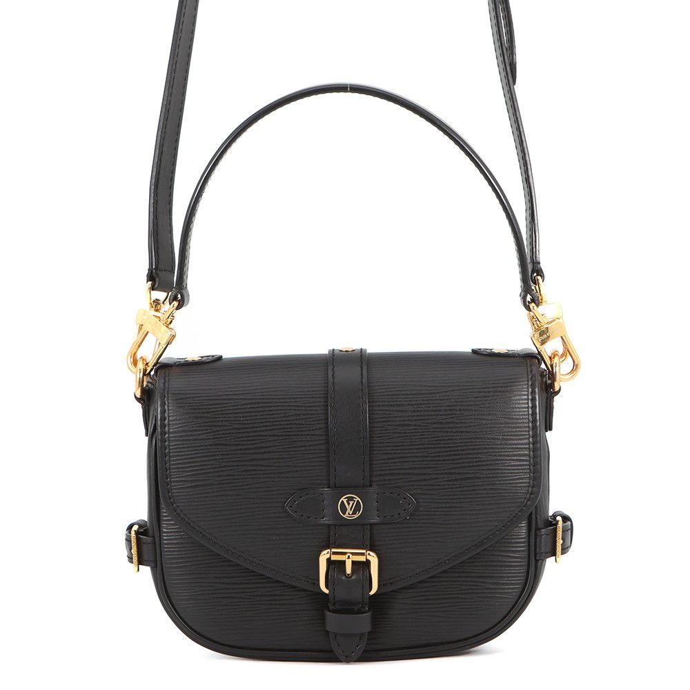 Louis Vuitton Epi Saumur BB 2-Way Shoulder Bag Black