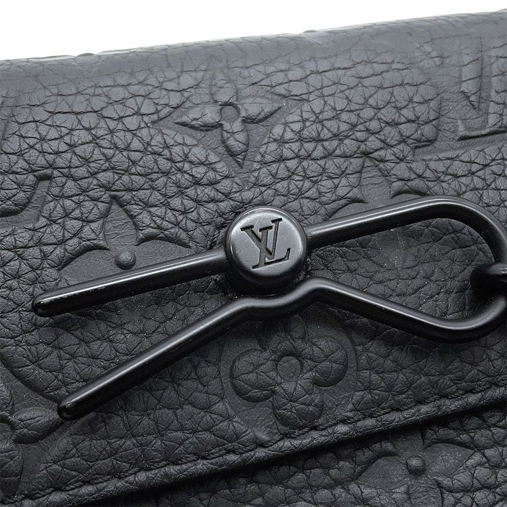 Louis Vuitton Wallet Monogram Taurillon Steamer Wearable Shoulder Bag Black — view 8