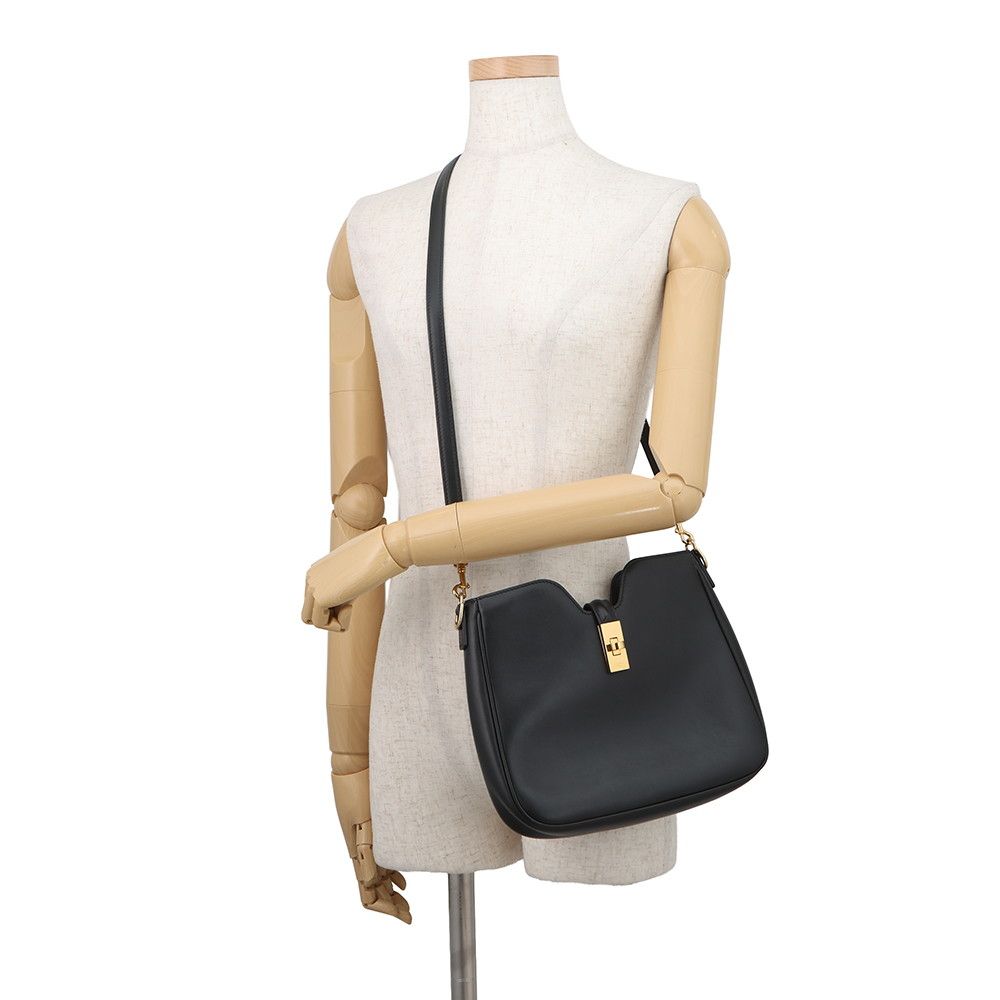 Celine Shoulder Bag Small Camille 16 Soft Smooth Calf Leather Black — view 4