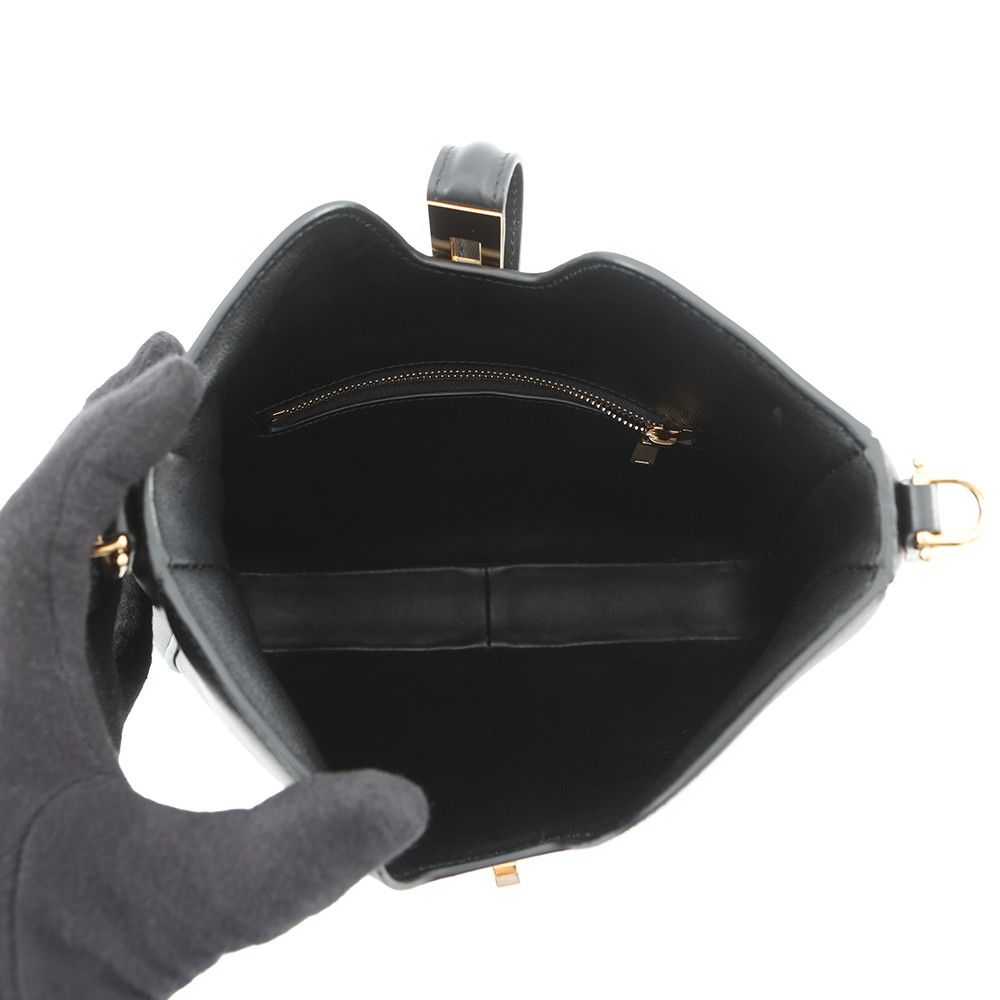 Celine Shoulder Bag Small Camille 16 Soft Smooth Calf Leather Black — view 5