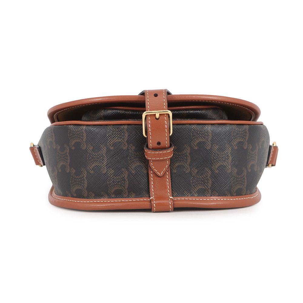 Celine Shoulder Bag Folco Triomphe Calf Leather