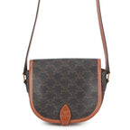 Celine Shoulder Bag Folco Triomphe Calf Leather