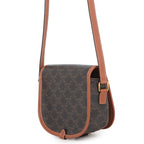 Celine Shoulder Bag Folco Triomphe Calf Leather