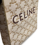Celine Triomphe Mini Vertical Cabas Leather 2-Way Shoulder Bag White — view 8