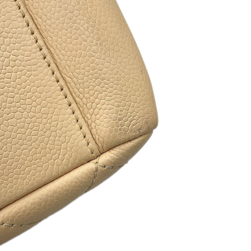 Chanel Chain Tote CC Logo Quilted Grand Shopping GST Caviar Leather — view 8