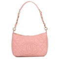 Chanel Chain Shoulder Bag Quilted CC Logo Caviar Leather