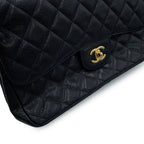 Chanel Chain Shoulder Bag Quilted 30 Caviar Leather CC Logo Black — view 8