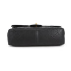 Chanel Chain Shoulder Bag Quilted 30 Caviar Leather CC Logo Black — view 3