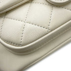 Chanel Backpack Quilted CC Logo Lambskin White — view 7