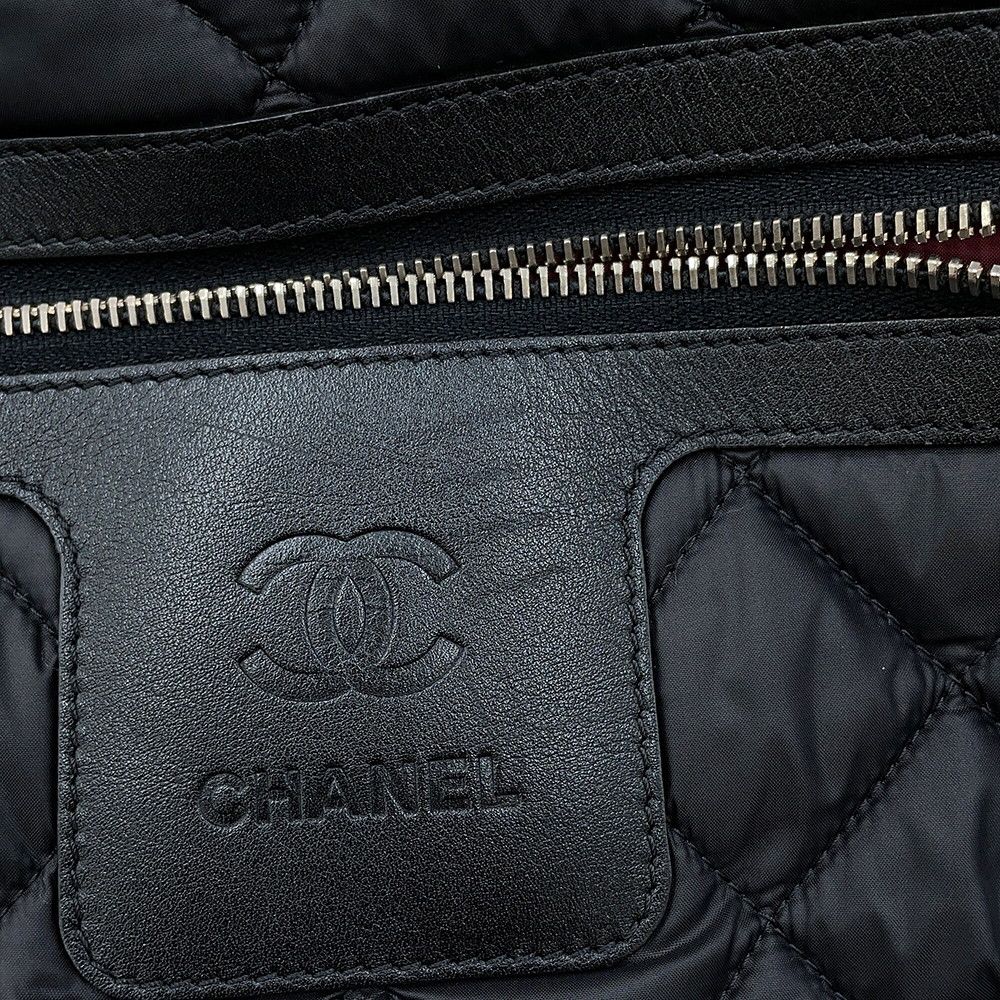 Chanel Backpack CC Logo Quilted CC Nylon Black — view 6