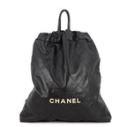 Chanel Backpack 22 Large Shiny Calf Leather Black