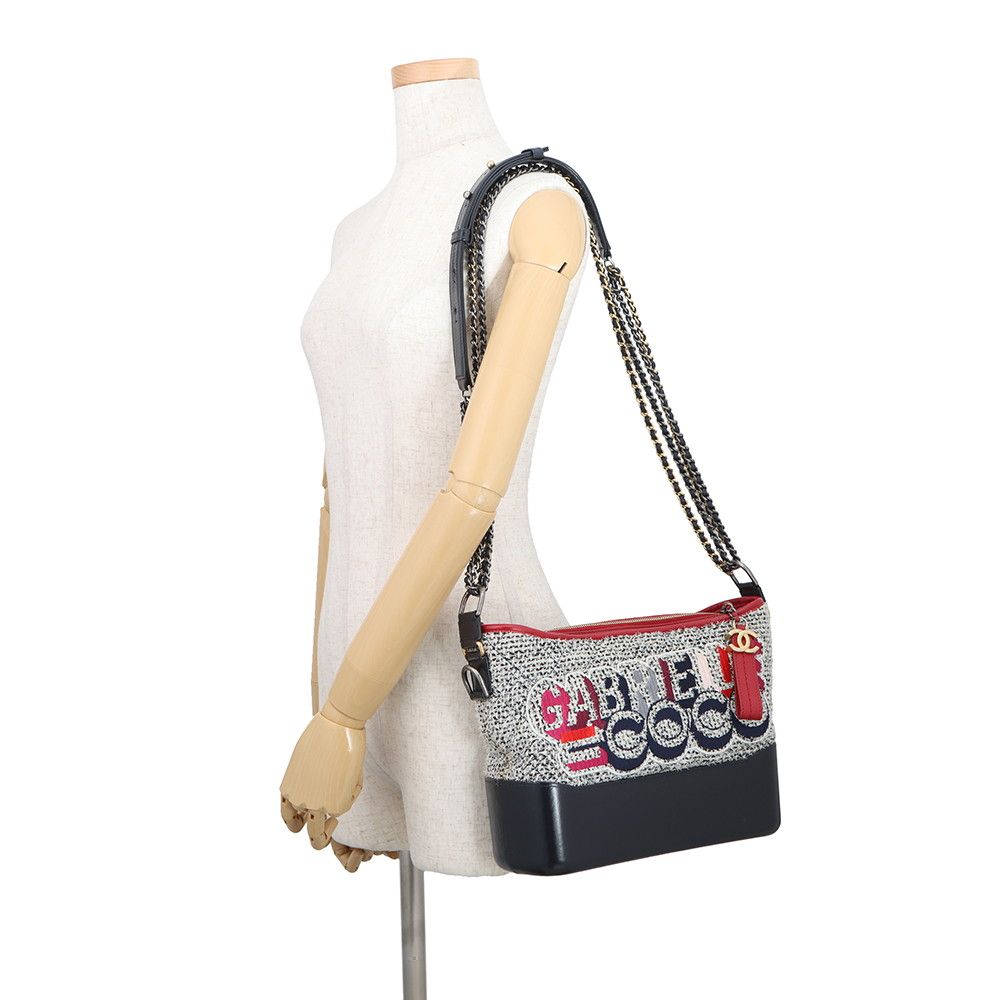 Chanel Chain Shoulder Bag Gabriel de Hobo Tweed — view 4
