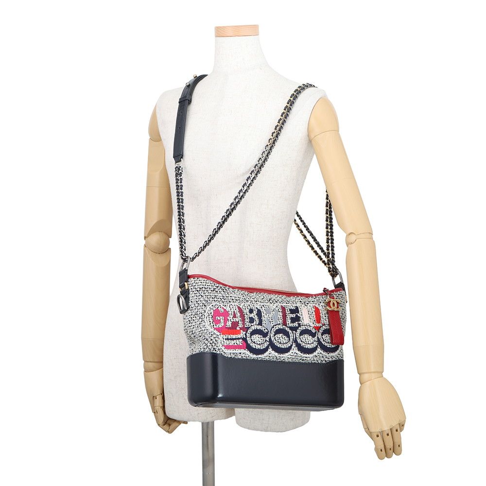 Chanel Chain Shoulder Bag Gabriel de Hobo Tweed — view 6