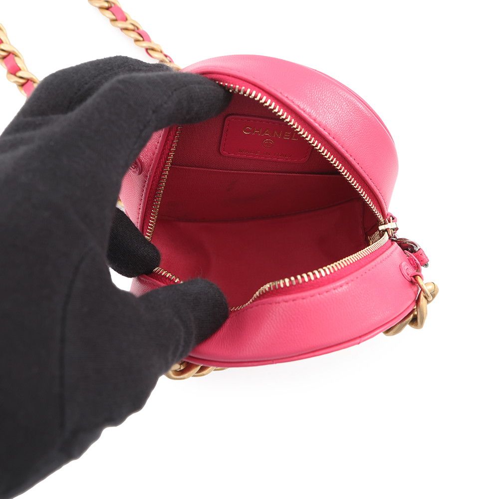 Chanel Chain Shoulder Bag 19 Quilted CC Logo Lambskin