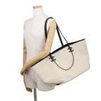 Chanel Tote CC Logo Small Shopping Canvas Calfskin 2-Way — view 5