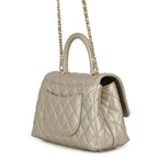 Chanel Quilted CC Logo Coco Handle XS Caviar Leather 2-Way Shoulder — view 2