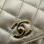 Chanel Quilted CC Logo Coco Handle XS Caviar Leather 2-Way Shoulder — view 8