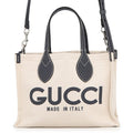 Gucci Print Logo Mini Tote Canvas Leather 2-Way Shoulder Bag