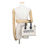 Gucci Print Logo Mini Tote Canvas Leather 2-Way Shoulder Bag