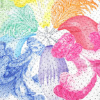 Hermes Carre 90 Plumets Et Panaches Feathers and Silk Scarf White Multicolor — view 2