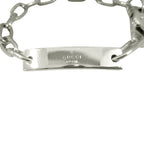 Gucci Polished ID Bracelet Logo Plate Oval Chain Silver — view 2