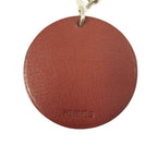 Hermes Polished Porte Cles Dog Bag Charm Key Holder Leather Brown Silver — view 3