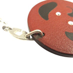 Hermes Polished Porte Cles Dog Bag Charm Key Holder Leather Brown Silver — view 6
