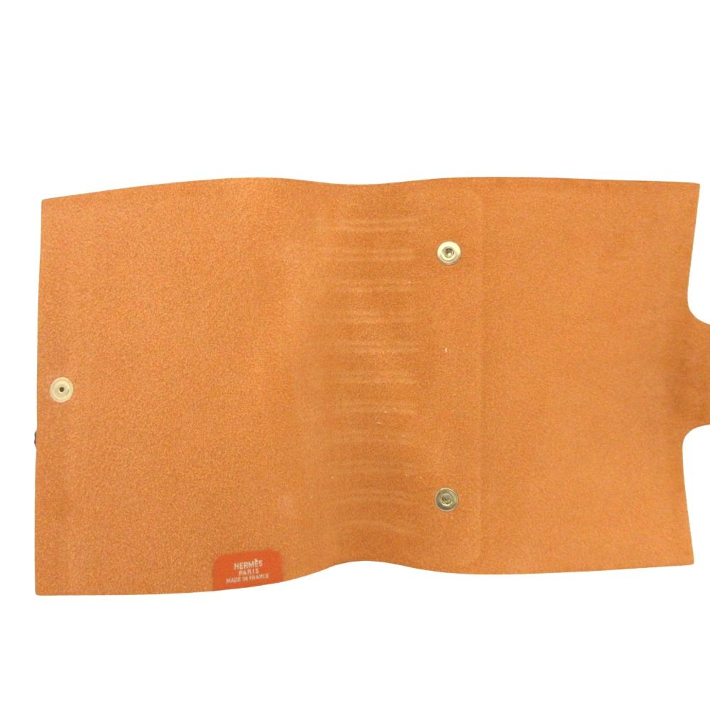 Hermes PM Note Cover Notebook Togo Leather Series Button Orange Agenda — view 6