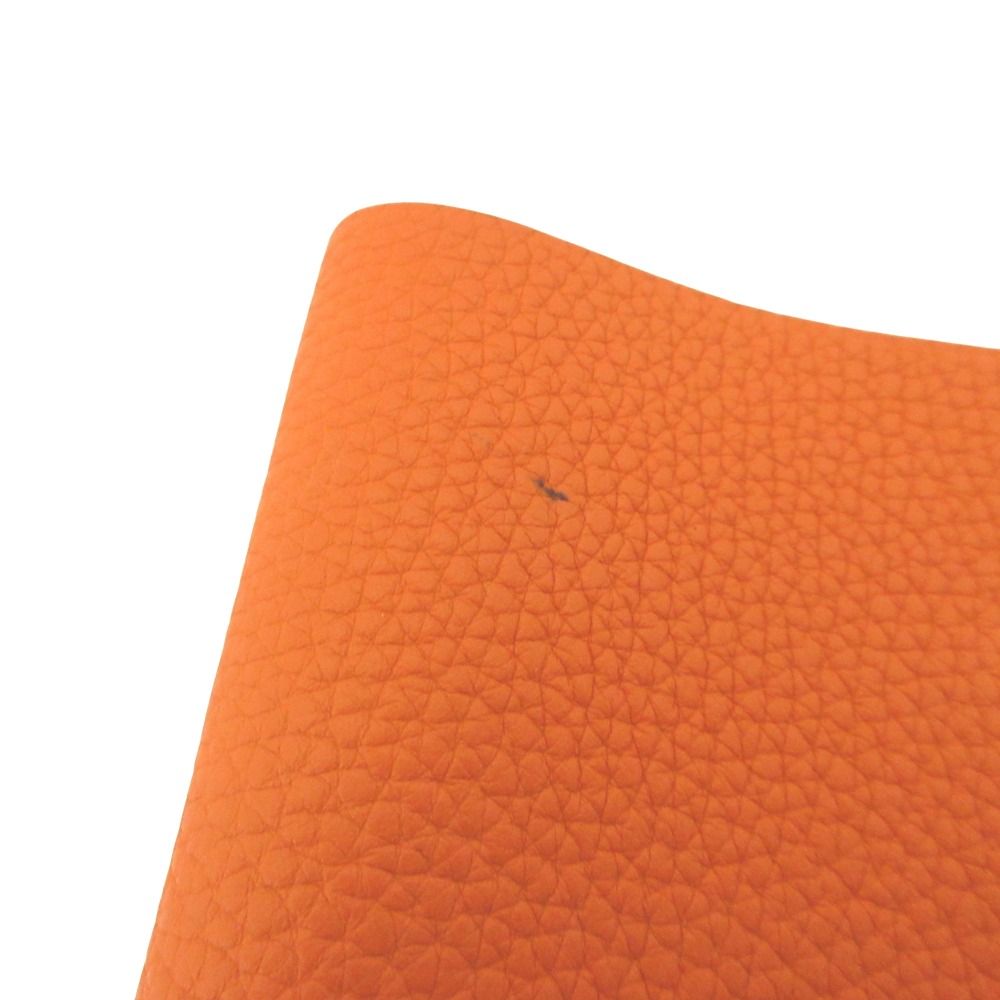 Hermes PM Note Cover Notebook Togo Leather Series Button Orange Agenda — view 4