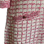 Chanel Check Stitch Knit Dress Set 36 34 Pink — view 7