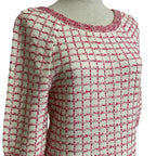 Chanel Check Stitch Knit Dress Set 36 34 Pink — view 6