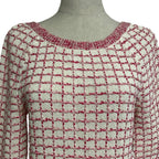 Chanel Check Stitch Knit Dress Set 36 34 Pink — view 4