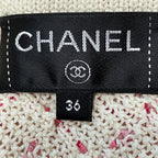 Chanel Check Stitch Knit Dress Set 36 34 Pink — view 8