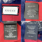 Gucci Shawl Large Guccy Fashion Item Rayon Silk White Red — view 3