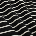 Dior Ig6 Sports Long Sleeve Polo Shirt Border Pattern M Black White Cotton — view 8