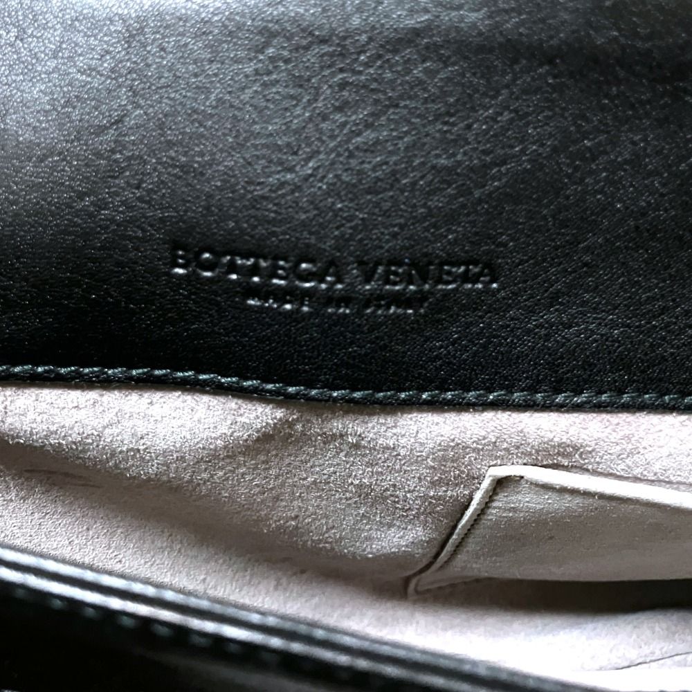 Bottega Veneta Intrecciato Leather Chain Handle Olympia Shoulder Bag Black — view 8