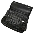 Bottega Veneta Intrecciato Leather Chain Handle Olympia Shoulder Bag Black — view 4