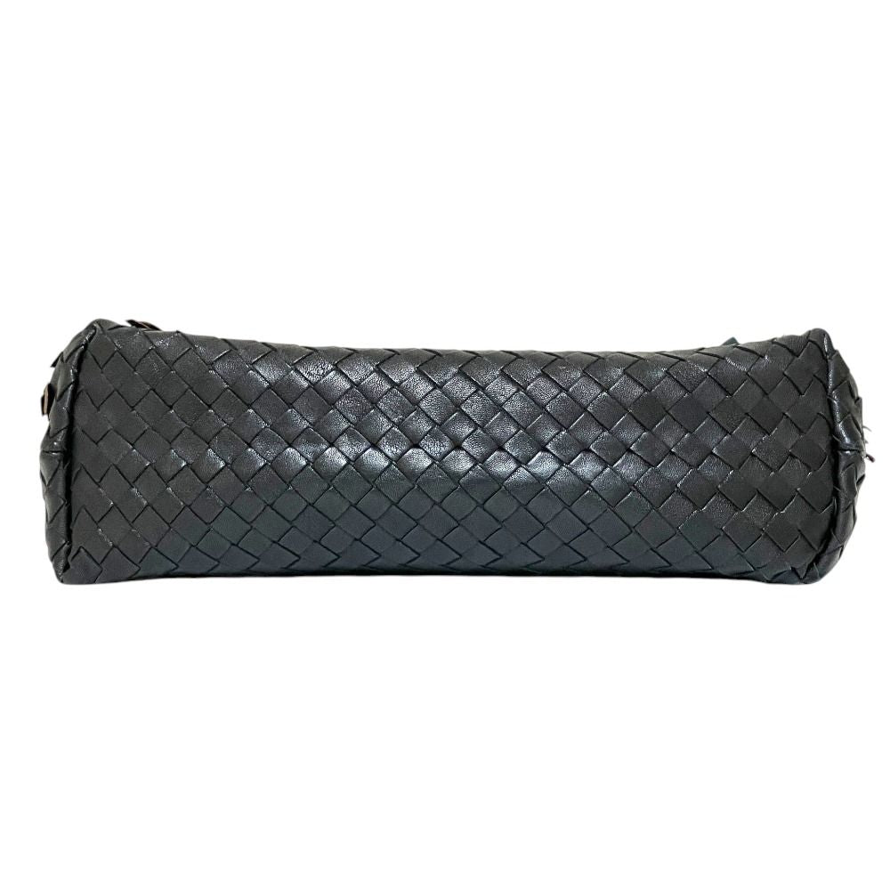 Bottega Veneta Intrecciato Leather Chain Handle Olympia Shoulder Bag Black — view 3