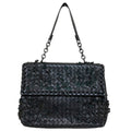 Bottega Veneta Intrecciato Leather Chain Handle Olympia Shoulder Bag Black