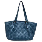 Bottega Veneta Mini Chester Intrecciato Leather Tote Bag Navy