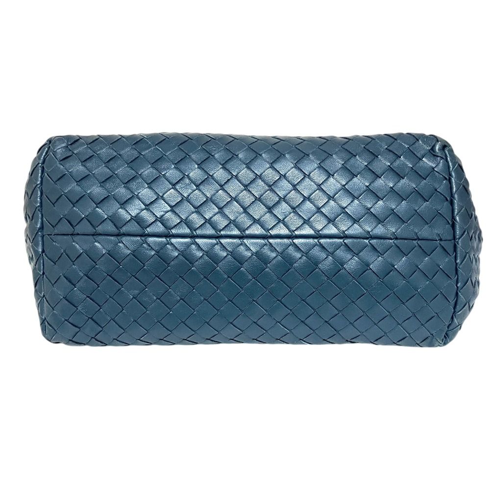 Bottega Veneta Mini Chester Intrecciato Leather Tote Bag Navy — view 5