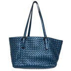 Bottega Veneta Mini Chester Intrecciato Leather Tote Bag Navy — view 2
