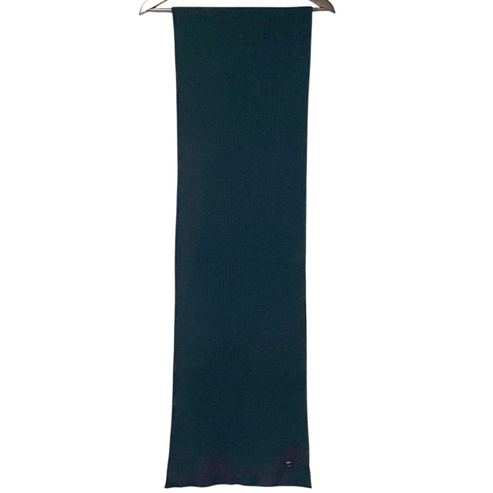 Chanel Sports Cashmere Rib Knit Scarf Shawl Black Sweater — view 2