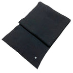 Chanel Sports Cashmere Rib Knit Scarf Shawl Black Sweater