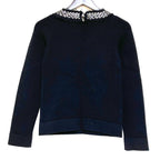 Chanel Bijou CC Logo Button Long Sleeve Cashmere Knit Sweater Black — view 2