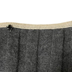 Chanel Frill Color Long Sleeve Wool Wide Rib Knit Gray Beige Sweater — view 6