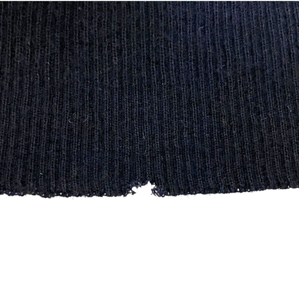 Chanel Cashmere Silk Long Sleeve Knit Top Sweater 38 Navy — view 6